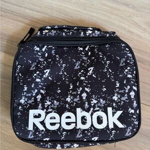 Reebok Black and White Lunch Box Bag Durable Fabric